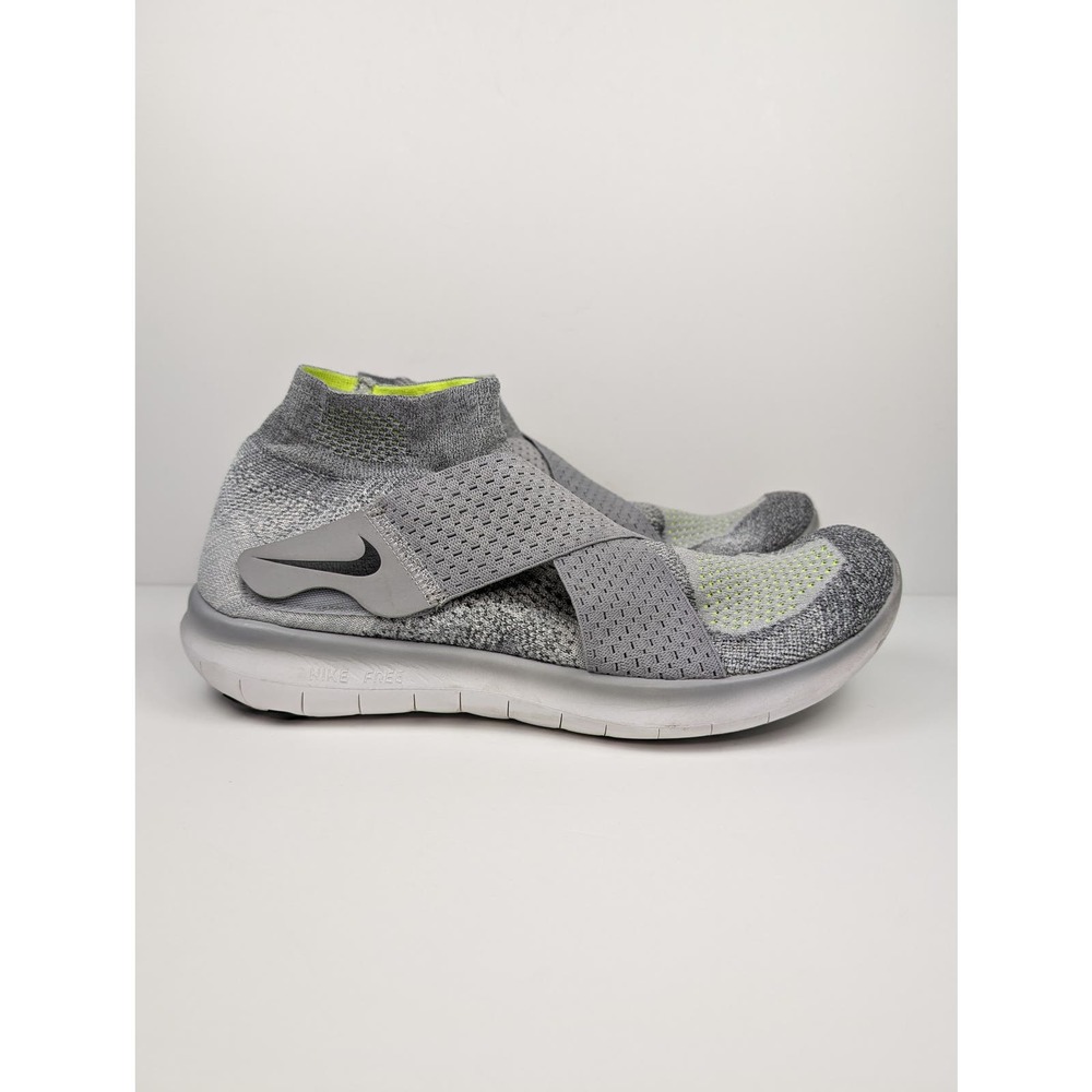 Nike Mens Size 9.5 Free RN Motion Flyknit 2017 Wolf Grey Sneakers 880845 002